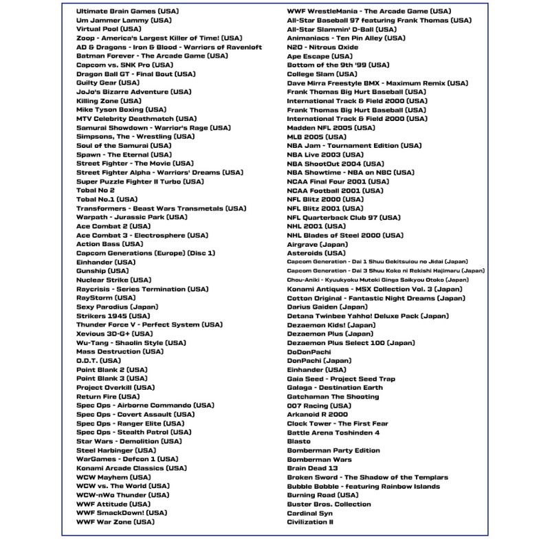 Pacchetto Lotta True Blue Mini Crackhead 32G 64G per PS ONE MINI giochi classici nostalgia plug and play alta compatibilità accessorio per console salvataggi in tempo reale