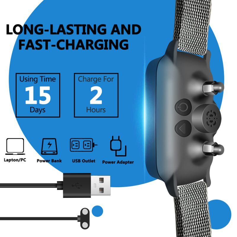 Collare Elettrico Intelligente Antiabbaio T012 con Tecnologia Ultrasuoni Soluzione Innovativa per Fermare Abbaiare Cani Benessere Canino e Controllo Abbaiamento Efficace