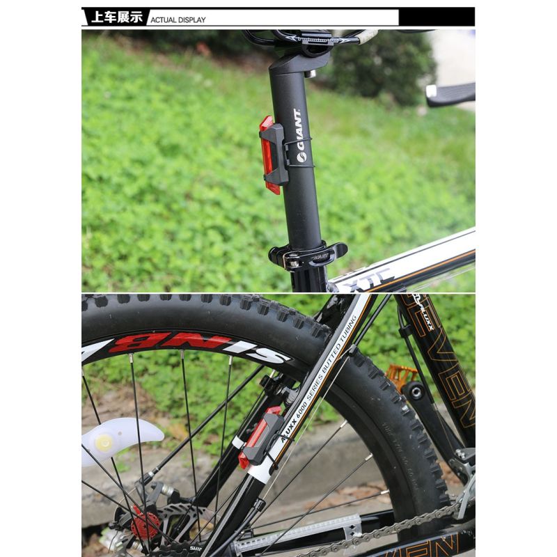 Luce posteriore ricaricabile USB per ciclismo urbano con design compatto impermeabilità IPX4 modalità flash dinamiche facile installazione per sicurezza e visibilità su strada