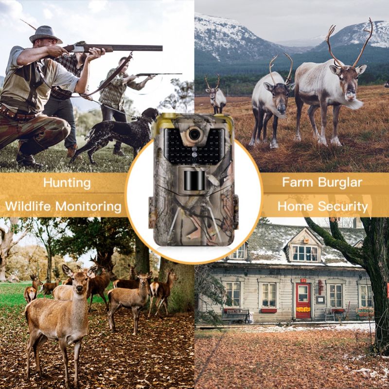 Telecamera HC-900A 36MP 2.7K per fotografia natura con infrarossi invisibili e sensore PIR ideale per monitoraggio animali e sorveglianza discreta