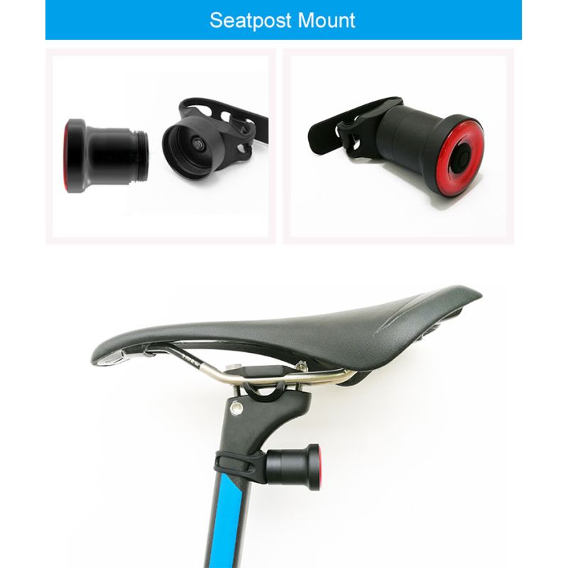 Xlite100 Luce Posteriore Intelligente per Bicicletta COB LED Super Luminoso Lente Rossa Antiabbagliamento Modalità Auto Manuale Accessori Sicurezza per Ciclismo Notturno e Pendolarismo