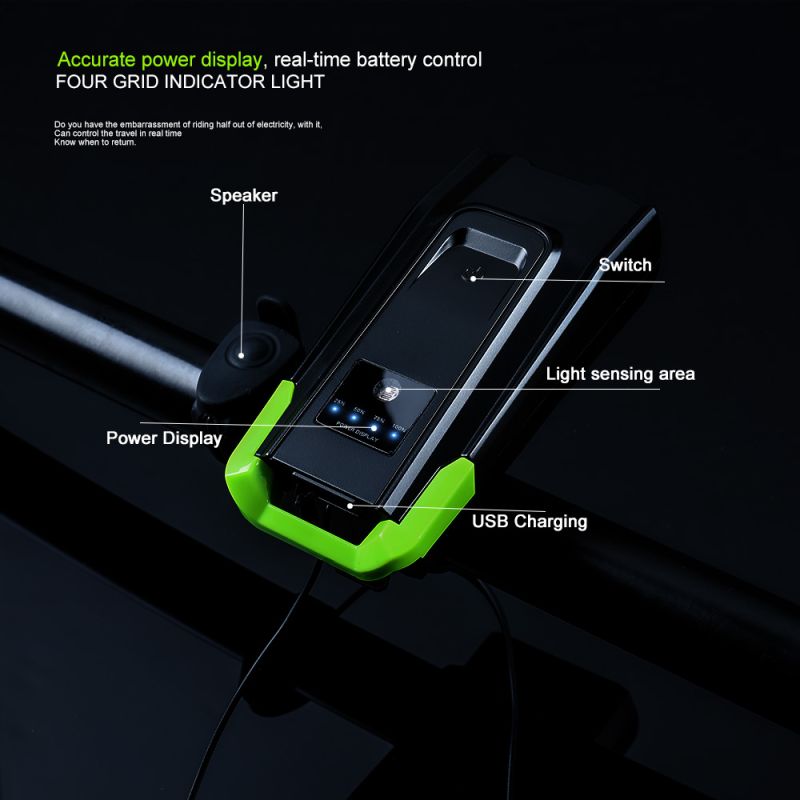 Lampade per biciclette 2X T6 2400 lumen USB ricaricabile alta luminosità e visibilità sei modalità ciclismo all'aperto sicurezza ciclistica accessori per bici resistenti e leggeri