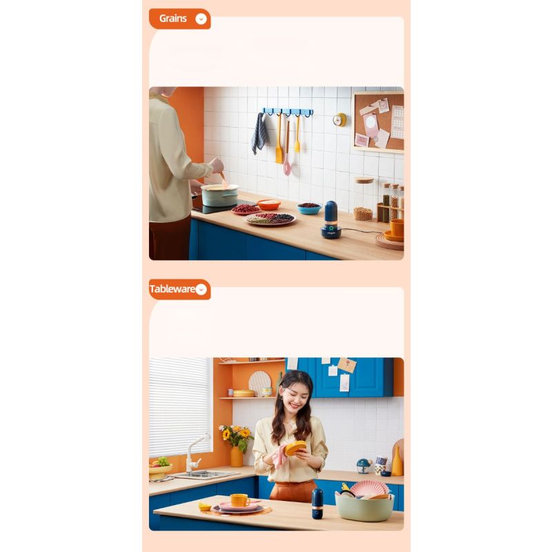 Donlim Disinfettante Verdure Lavastoviglie Lavaggio Capsule Dispositivo Cucina per Sicurezza Alimentare Rimozione Pesticidi Sanificazione Salute Design Intuitivo e Batteria Ricaricabile