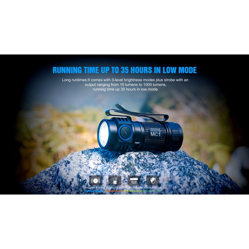 TrustFire MC1 Baton XP-L HI torcia LED 1000 lumen ultraleggera mini EDC con ricarica magnetica ideale per uso quotidiano e outdoor shopping ads portatile e compatta