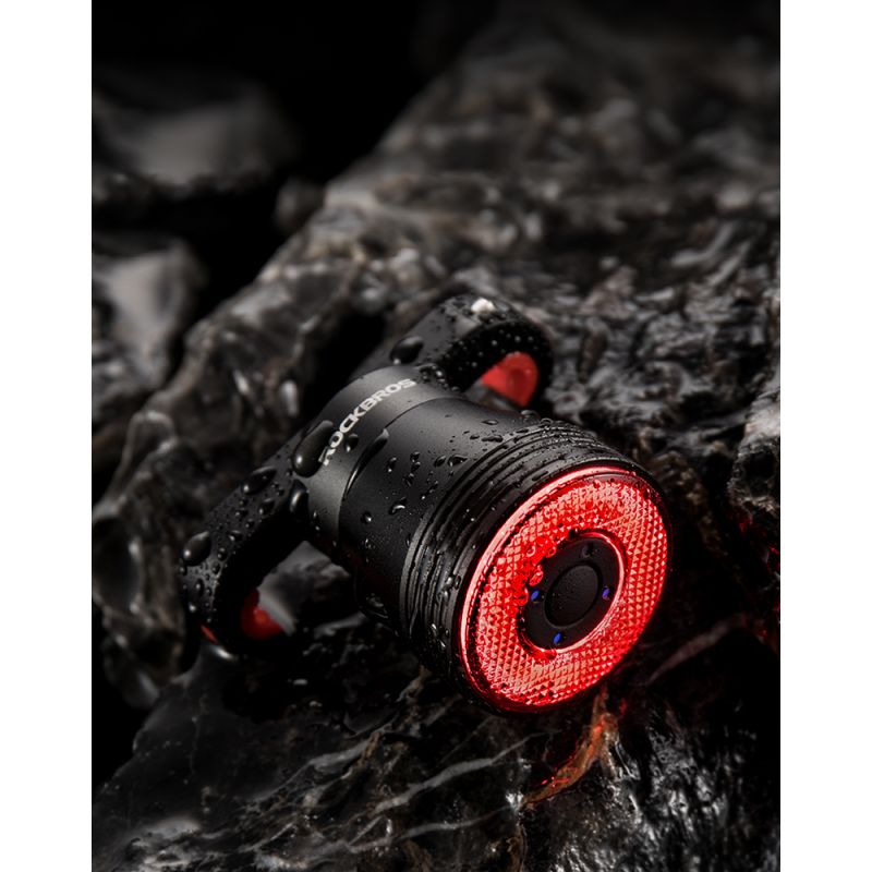 ROCKBROS Q5 Fanale Posteriore Bici Luce Frenata Automatica Impermeabile IPx6 Tecnologia Intelligente Sensore Smart Sicurezza in Bicicletta Visibilità per Ciclisti Ciclismo Urbano e All'aperto