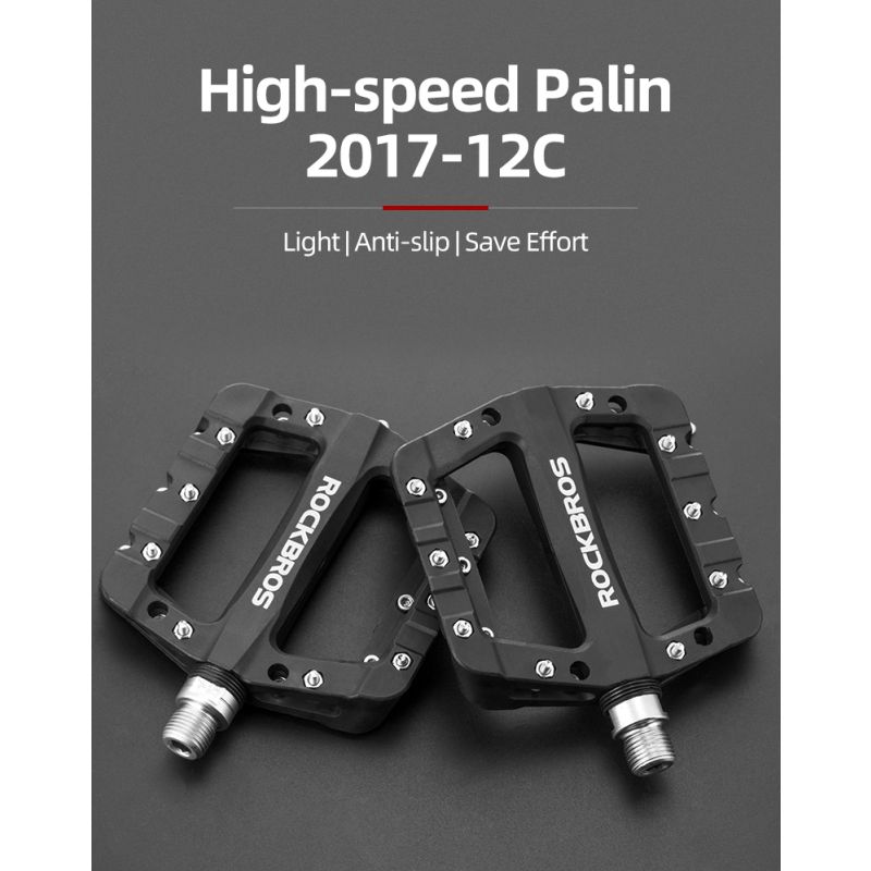 Pedali ROCKBROS ultraleggeri per ciclismo piattaforma piatta in nylon cuscinetti sigillati per MTB BMX e strada durevoli componenti bici per prestazioni e stabilità