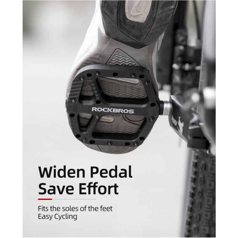 Pedali ROCKBROS ultraleggeri per ciclismo piattaforma piatta in nylon cuscinetti sigillati per MTB BMX e strada durevoli componenti bici per prestazioni e stabilità