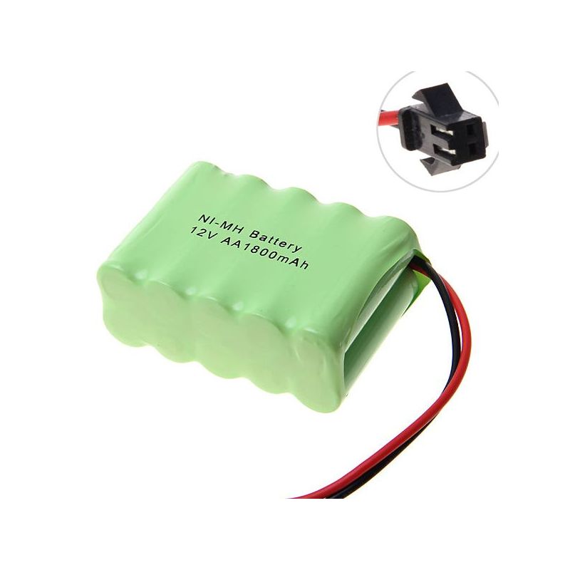 Batteria ricaricabile Ni-MH SM Plug 12V AA 1800mAh per giocattoli e veicoli telecomandati alta capacità ed efficienza di scarica ecologica e prestazioni affidabili