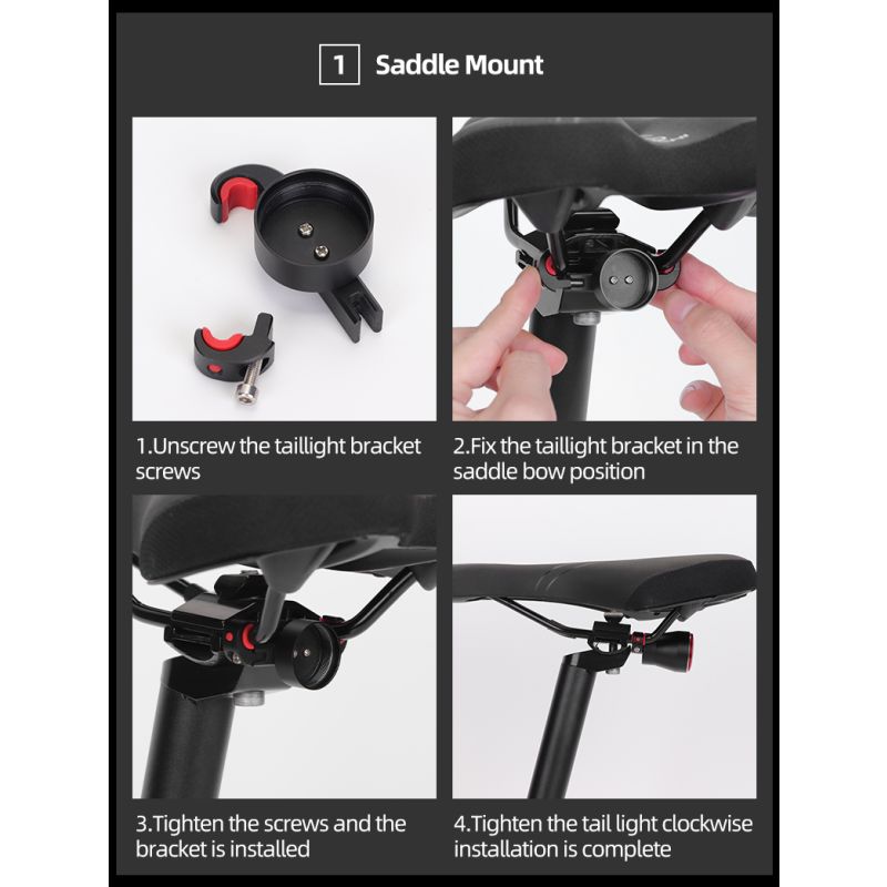 ROCKBROS Q5 Fanale Posteriore Bici Luce Frenata Automatica Impermeabile IPx6 Tecnologia Intelligente Sensore Smart Sicurezza in Bicicletta Visibilità per Ciclisti Ciclismo Urbano e All'aperto