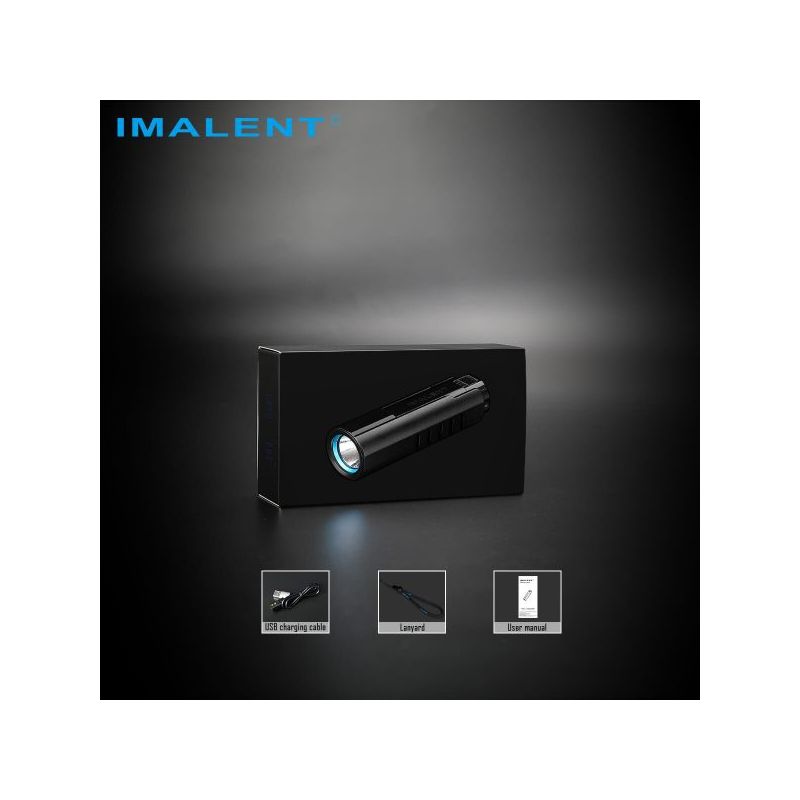 Torcia LED IMALENT LD70 4000 Lumen per Avventurieri Design Compatto con Modalità di Illuminazione Multiple Display OLED Integrato Pratica per Emergenze e Avventure Notturne