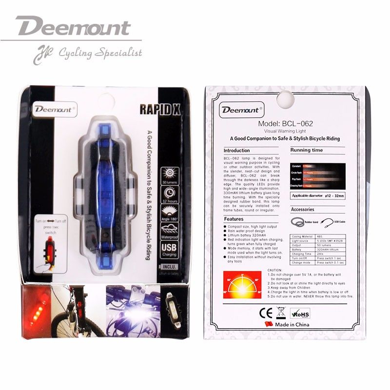 Luce posteriore ricaricabile USB per ciclismo urbano con design compatto impermeabilità IPX4 modalità flash dinamiche facile installazione per sicurezza e visibilità su strada