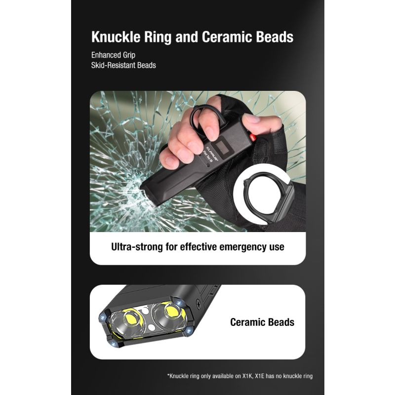 torcia tattica ultrasottile Klarus X1 4200LM, Luminus SST-70 LED per esterni, torcia di emergenza EDC