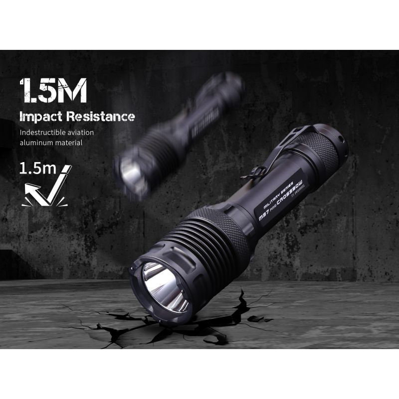JETBEAM M37 PRO Torcia Tattica Professionale - 3700 Lumen, 340m, 21700 Ricaricabile