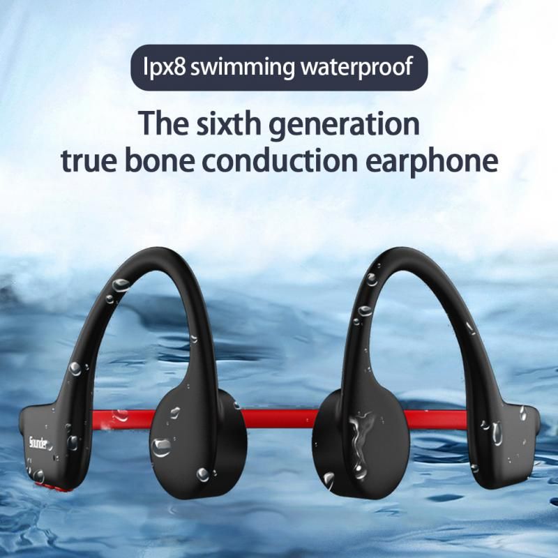 Auricolari nuoto conduzione ossea 16GB memoria impermeabile IP68 Bluetooth compatibile ideale per sportivi musica wireless ascolto sicuro e consapevolezza ambientale