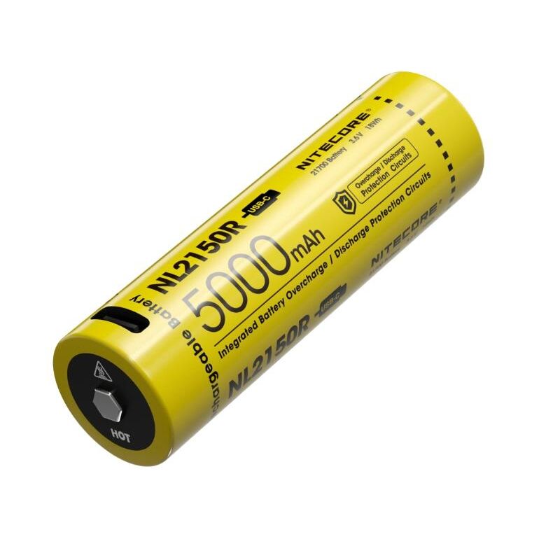 Batteria Ricaricabile NITECORE NL2150R 5000mAh 36V Alta Capacità Li-ione USB-C Sicurezza Integrata Design Compatto Leggero Perfetta per Elettronica Campeggio Fotografia