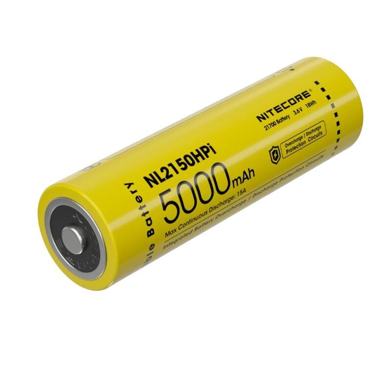 Batteria ricaricabile NITECORE NL2150HPI 5000mAh 3.6V 18Wh 21700 per dispositivi elettronici alta performance densità energetica caratteristica di sicurezza avanzata tecnologia innovativa