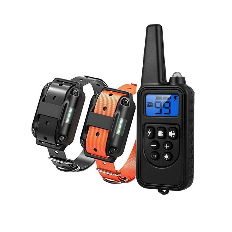 Collare Addestramento Cani Elettrico 800m con Telecomando per Animali Domestici Impermeabile Livelli Regolabili e LCD Addestramento Open Air di Tutte le Taglie 3 Modalità Disponibili