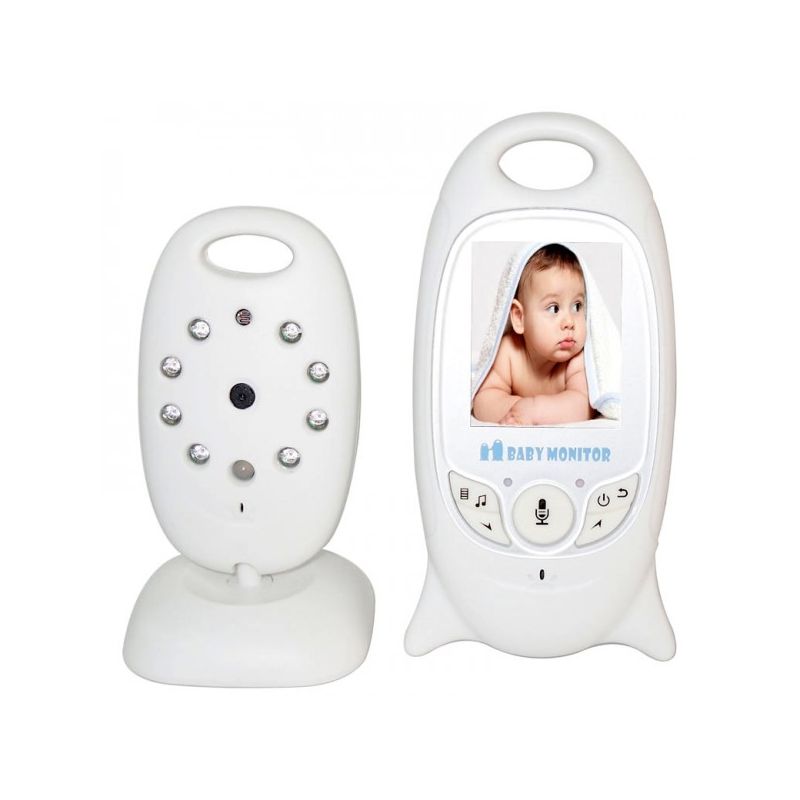 VB601 Monitor Video Wireless per Bambini 2.4G Telecamera di Sicurezza a Colori Comunicazione Bidirezionale Visione Notturna LED IR Monitoraggio della Temperatura Ninnananna Integrata