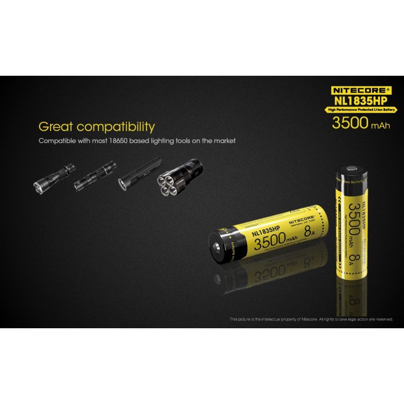 Scopri la Nitecore NL1835HP Batteria 18650 3500mAh Alta Capacità Prestazioni per Dispositivi ad Alto Scarico Carica Efficiente Energia Robusta Appassionati Outdoor Gadget Teconologici