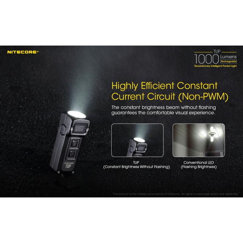 Scopri Nitecore TUP torcia LED ricaricabile USB 1000 lumen per esplorazioni notturne accessorio escursionismo ideale con display OLED e illuminazione affidabile attività all'aperto