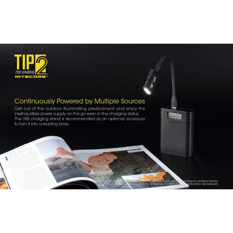 NITECORE TIP2 torcia portachiavi LED ricaricabile USB 720 lumen design compatto leggera ideale per campeggio e trasporto quotidiano illuminazione affidabile UPC 700646182206