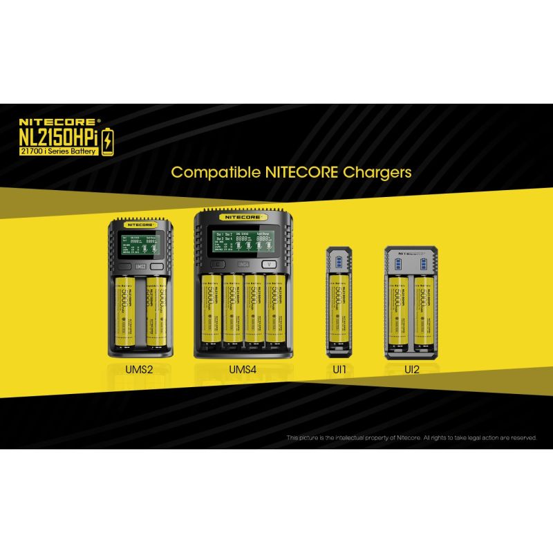 Batteria ricaricabile NITECORE NL2150HPI 5000mAh 3.6V 18Wh 21700 per dispositivi elettronici alta performance densità energetica caratteristica di sicurezza avanzata tecnologia innovativa