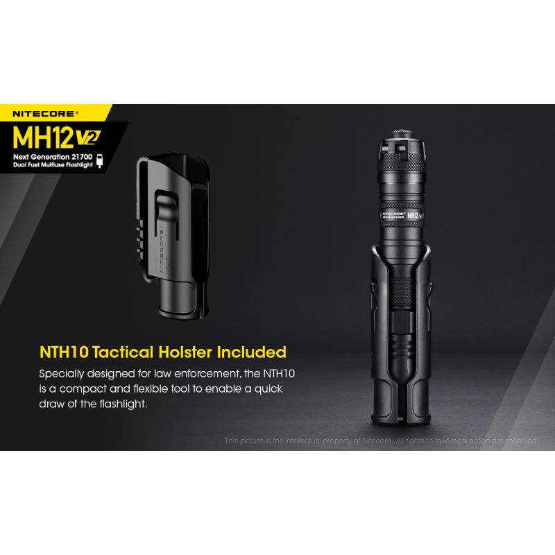 Nitecore MH12 V2 torcia LED 1200 lumen batteria 21700 torcia ad alte prestazioni illuminazione outdoor torcia d'emergenza con opzioni di alimentazione versatili e lunga autonomia