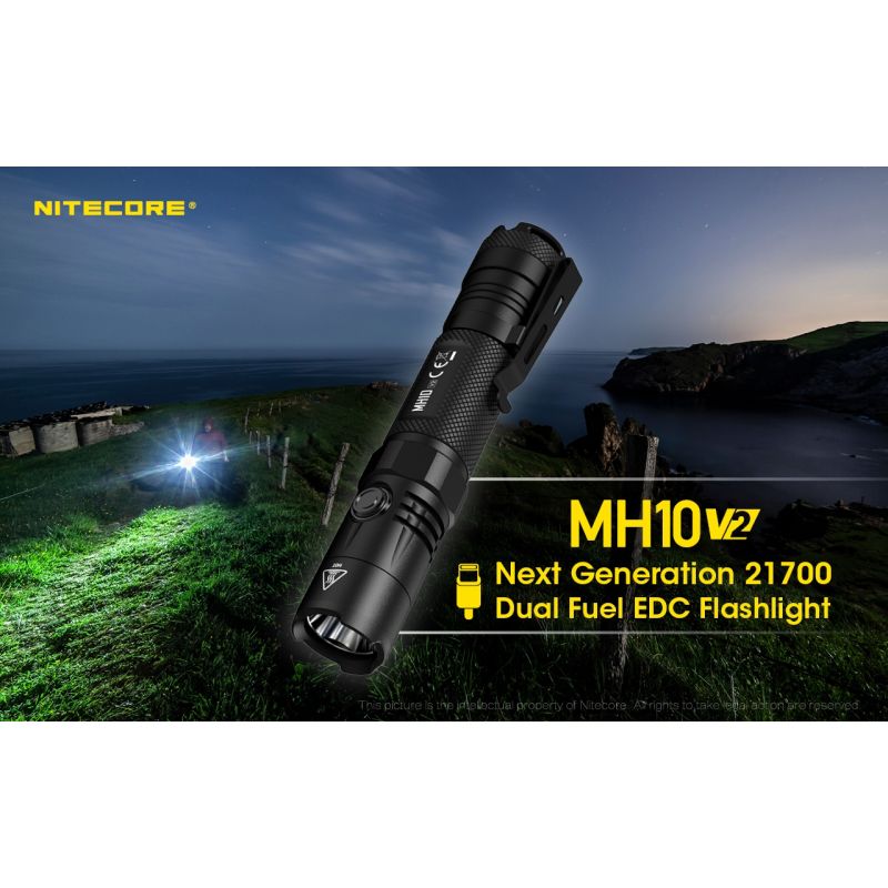 NITECORE MH10 V2 Torcia LED XP-L2 V6 1200 Lumen Ricarica USB-C Design Compatto Batteria 21700 Alta Qualità Ottime per Avventure Outdoor Torcia Durevole e Affidabile Acquisti Online