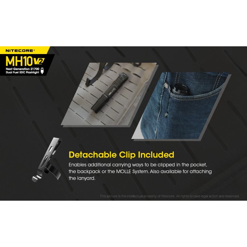 NITECORE MH10 V2 Torcia LED XP-L2 V6 1200 Lumen Ricarica USB-C Design Compatto Batteria 21700 Alta Qualità Ottime per Avventure Outdoor Torcia Durevole e Affidabile Acquisti Online