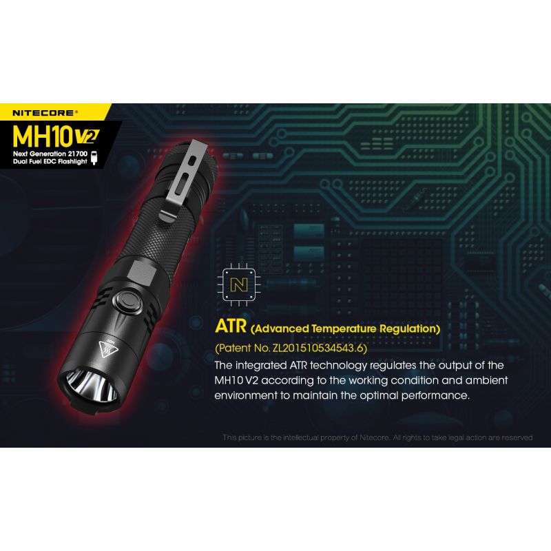 NITECORE MH10 V2 Torcia LED XP-L2 V6 1200 Lumen Ricarica USB-C Design Compatto Batteria 21700 Alta Qualità Ottime per Avventure Outdoor Torcia Durevole e Affidabile Acquisti Online
