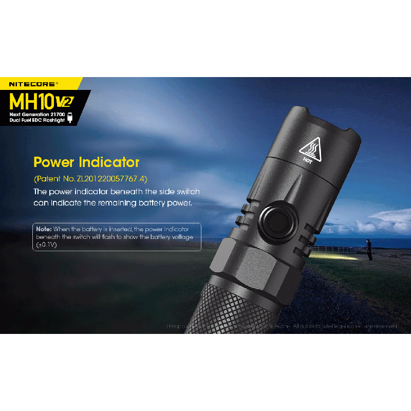 NITECORE MH10 V2 Torcia LED XP-L2 V6 1200 Lumen Ricarica USB-C Design Compatto Batteria 21700 Alta Qualità Ottime per Avventure Outdoor Torcia Durevole e Affidabile Acquisti Online