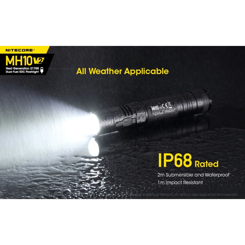 NITECORE MH10 V2 Torcia LED XP-L2 V6 1200 Lumen Ricarica USB-C Design Compatto Batteria 21700 Alta Qualità Ottime per Avventure Outdoor Torcia Durevole e Affidabile Acquisti Online