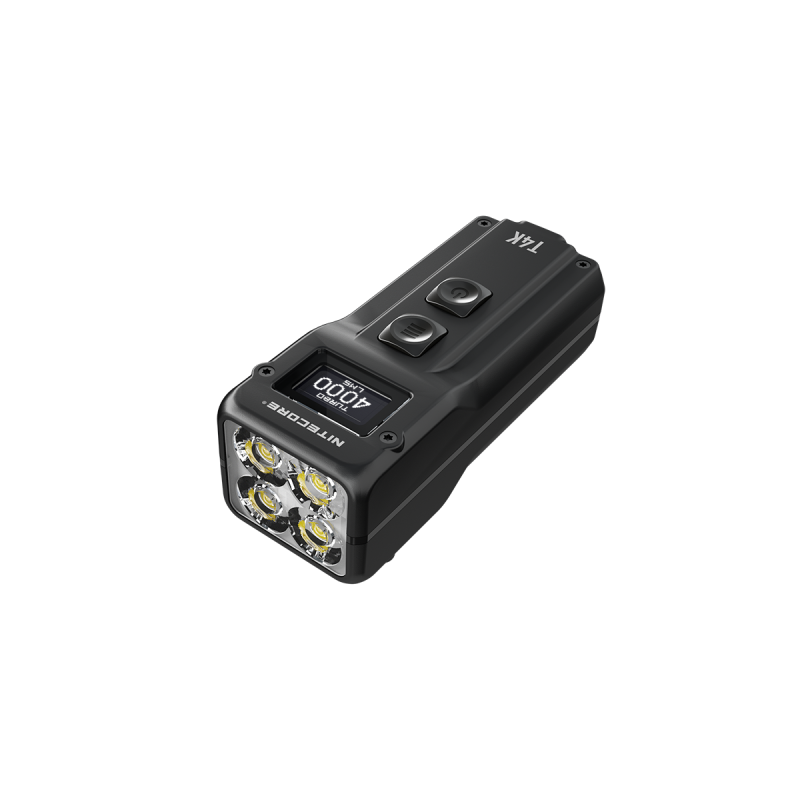 Nitecore T4K torcia portachiavi 4000 lumen LED XP-L2 V6 ricarica USB-C torcia portatile illuminazione affidabile ideale per escursioni torcia compatta per avventure quotidiane