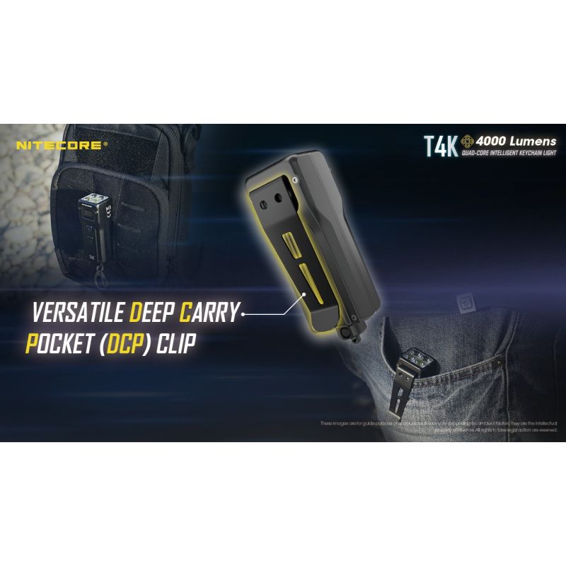 Nitecore T4K torcia portachiavi 4000 lumen LED XP-L2 V6 ricarica USB-C torcia portatile illuminazione affidabile ideale per escursioni torcia compatta per avventure quotidiane