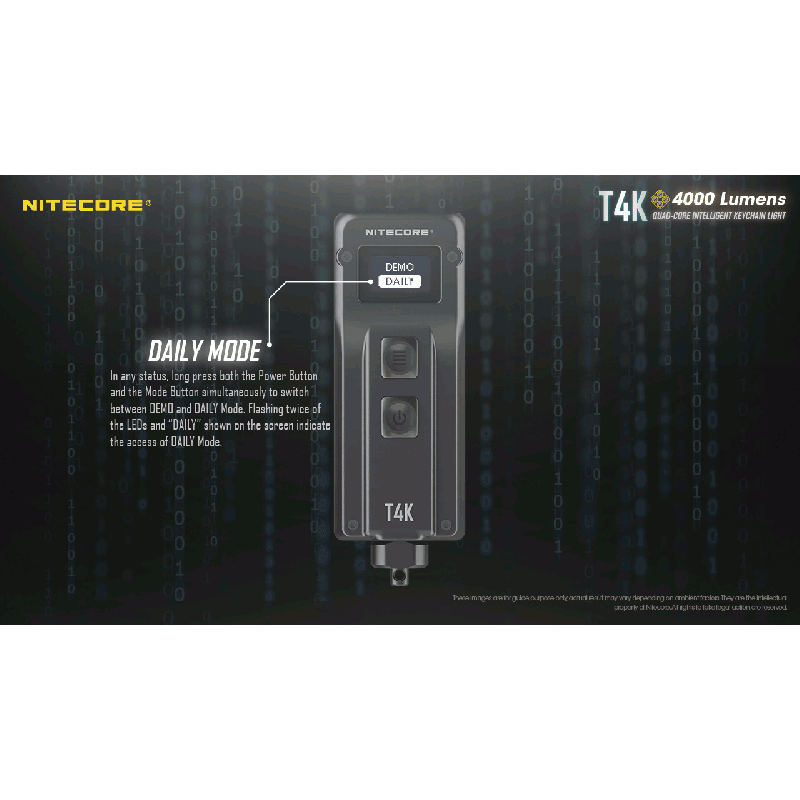 Nitecore T4K torcia portachiavi 4000 lumen LED XP-L2 V6 ricarica USB-C torcia portatile illuminazione affidabile ideale per escursioni torcia compatta per avventure quotidiane