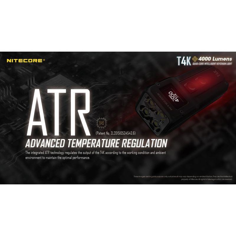 Nitecore T4K torcia portachiavi 4000 lumen LED XP-L2 V6 ricarica USB-C torcia portatile illuminazione affidabile ideale per escursioni torcia compatta per avventure quotidiane