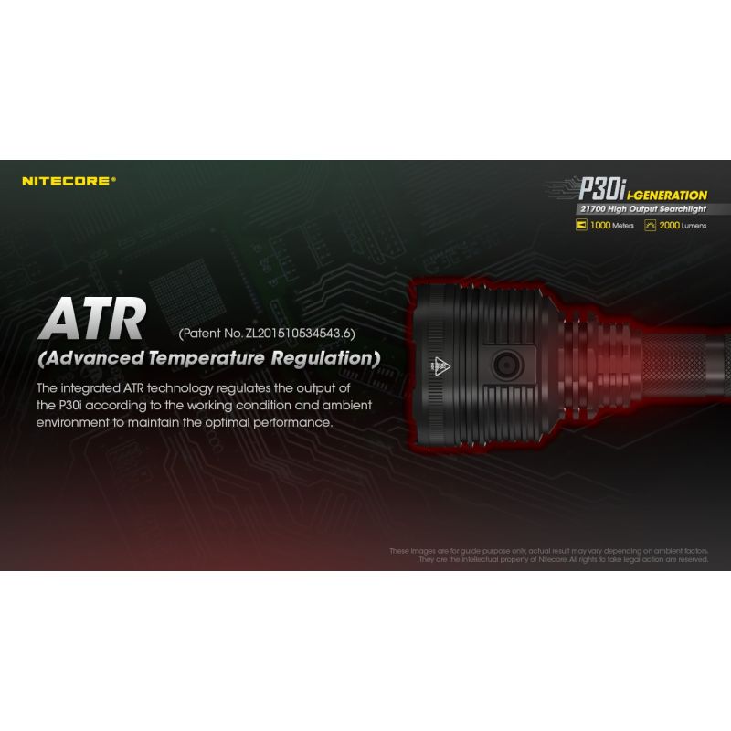 Nitecore P30i Torcia LED Tattica 2000 Lumen Fascio 1000 Metri Ideale per Illuminazione Outdoor Escursioni Notturne e Soccorso Tecnologia Ottica Avanzata Costruzione Robusta