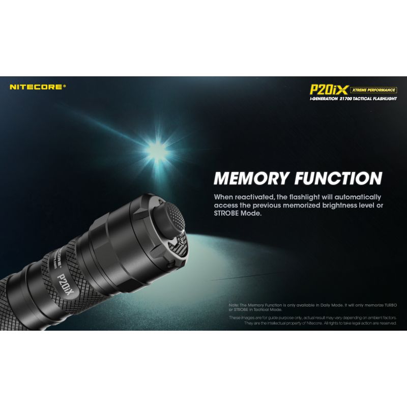 Nitecore P20iX Torcia Tattica 4000 Lumen con 4 x XP-L2 V6 LED USB-C Leggera per Emergenti e Outdoor Tecnologia Ottica di Precisione Modalità Stroboscopica