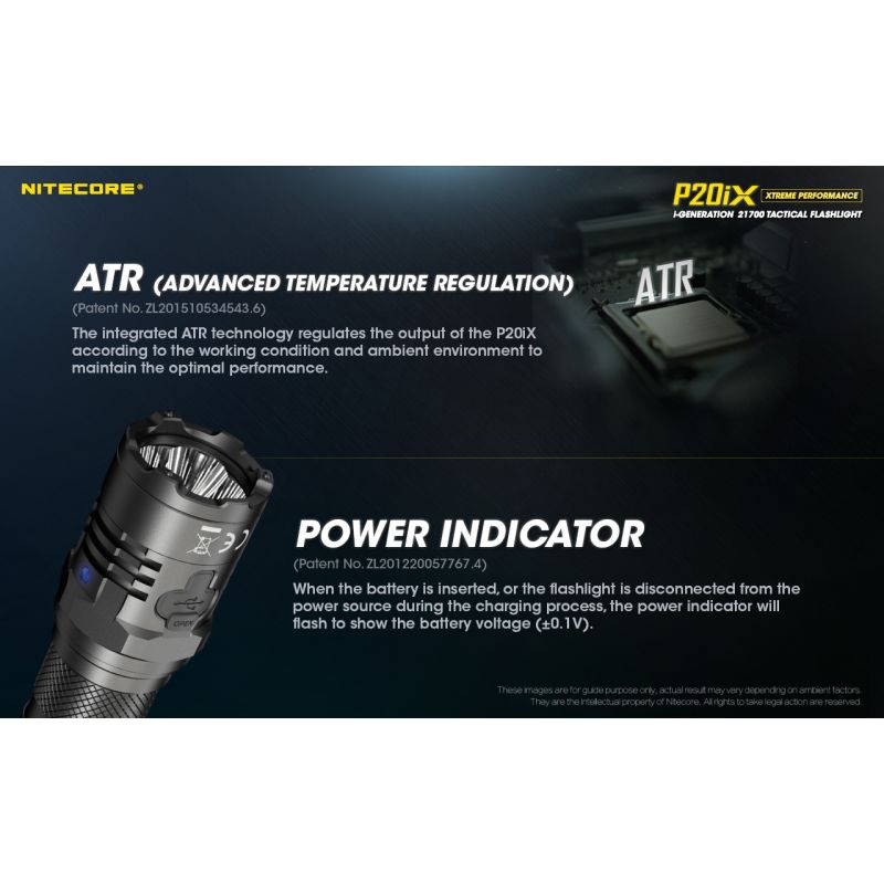 Nitecore P20iX Torcia Tattica 4000 Lumen con 4 x XP-L2 V6 LED USB-C Leggera per Emergenti e Outdoor Tecnologia Ottica di Precisione Modalità Stroboscopica