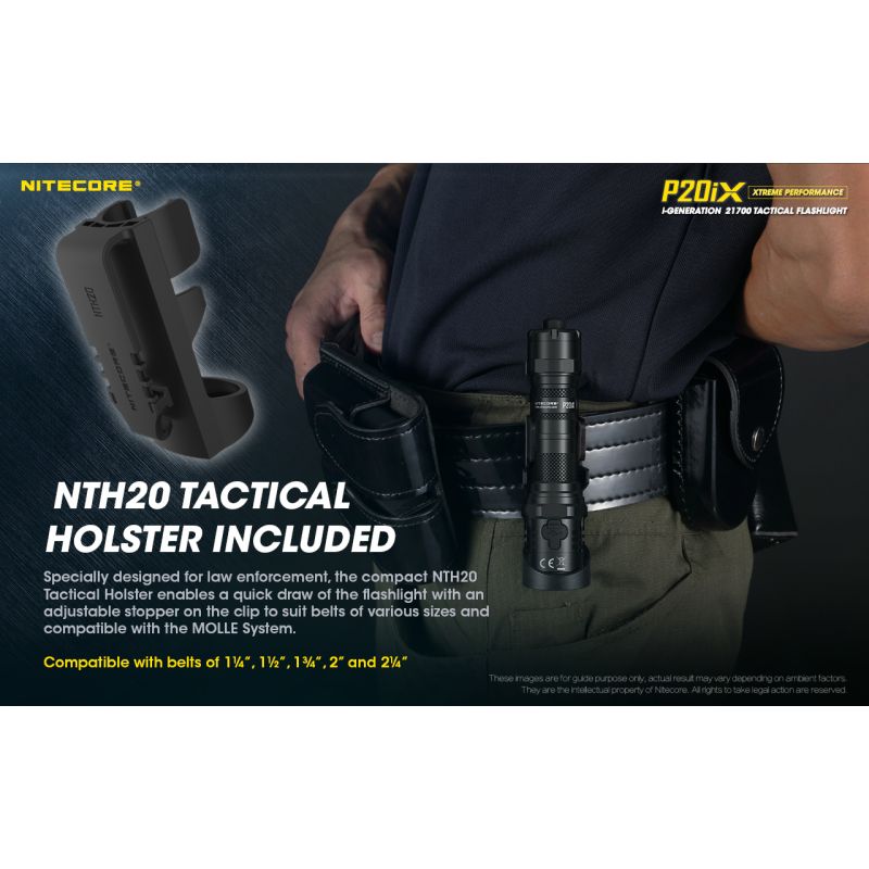 Nitecore P20iX Torcia Tattica 4000 Lumen con 4 x XP-L2 V6 LED USB-C Leggera per Emergenti e Outdoor Tecnologia Ottica di Precisione Modalità Stroboscopica