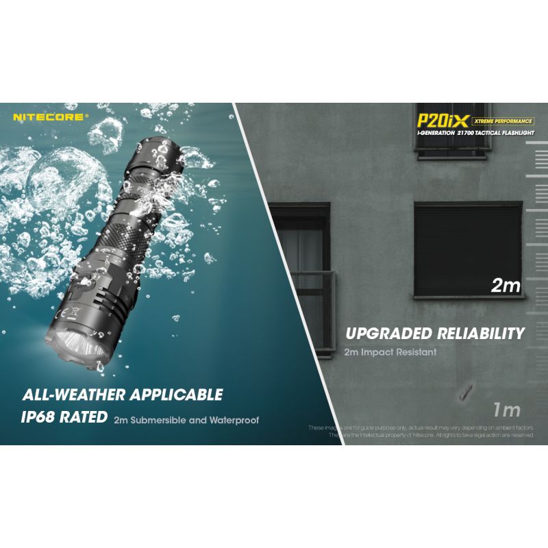 Nitecore P20iX Torcia Tattica 4000 Lumen con 4 x XP-L2 V6 LED USB-C Leggera per Emergenti e Outdoor Tecnologia Ottica di Precisione Modalità Stroboscopica