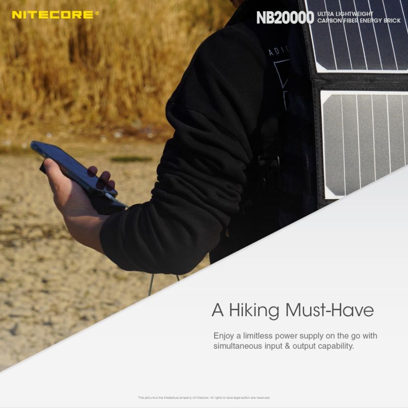 Nitecore NB20000 Power Bank 20000mAh QC Dual Port USB/USB-C Energia Mobile Veloce e Compatta Caricatore Smartphone e Gadget Outdoor Resistente Carica Multipla Leggero