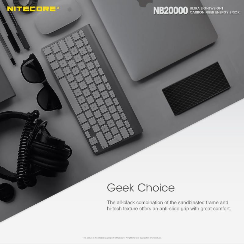 Nitecore NB20000 Power Bank 20000mAh QC Dual Port USB/USB-C Energia Mobile Veloce e Compatta Caricatore Smartphone e Gadget Outdoor Resistente Carica Multipla Leggero