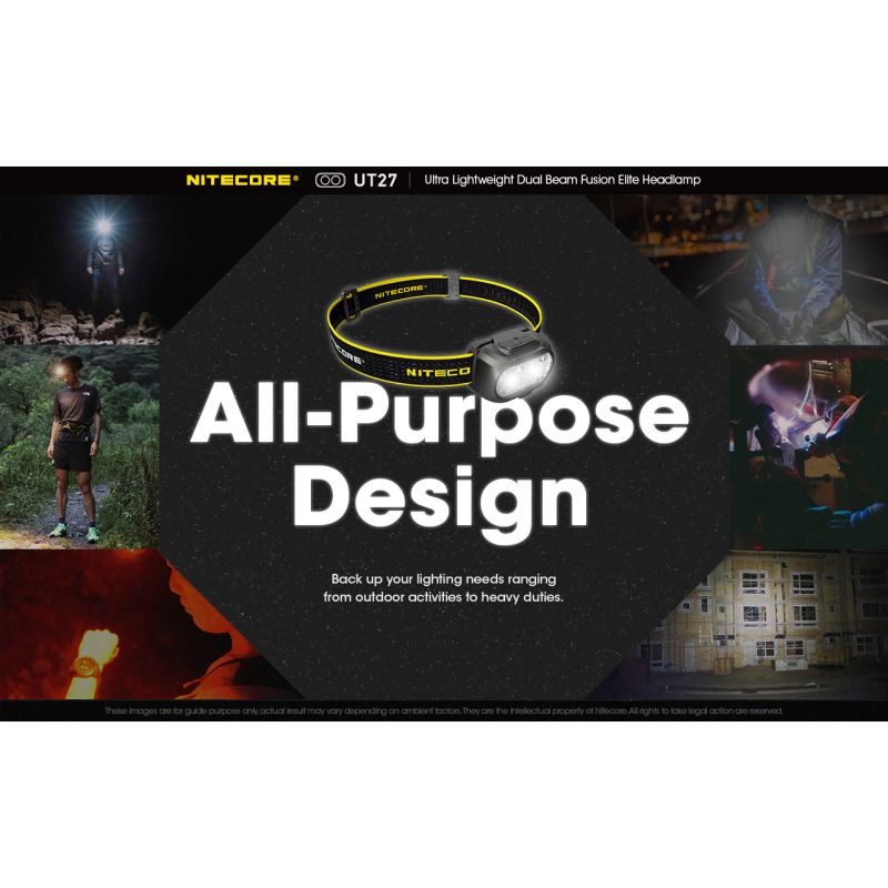 Nitecore UT27 Faro LED 520 Lumen Doppia Illuminazione per Avventurieri Alta Performance Outdoor e Escursionismo Autonomia Prolungata e Sicurezza in Ambienti Esterni Alta Visibilità