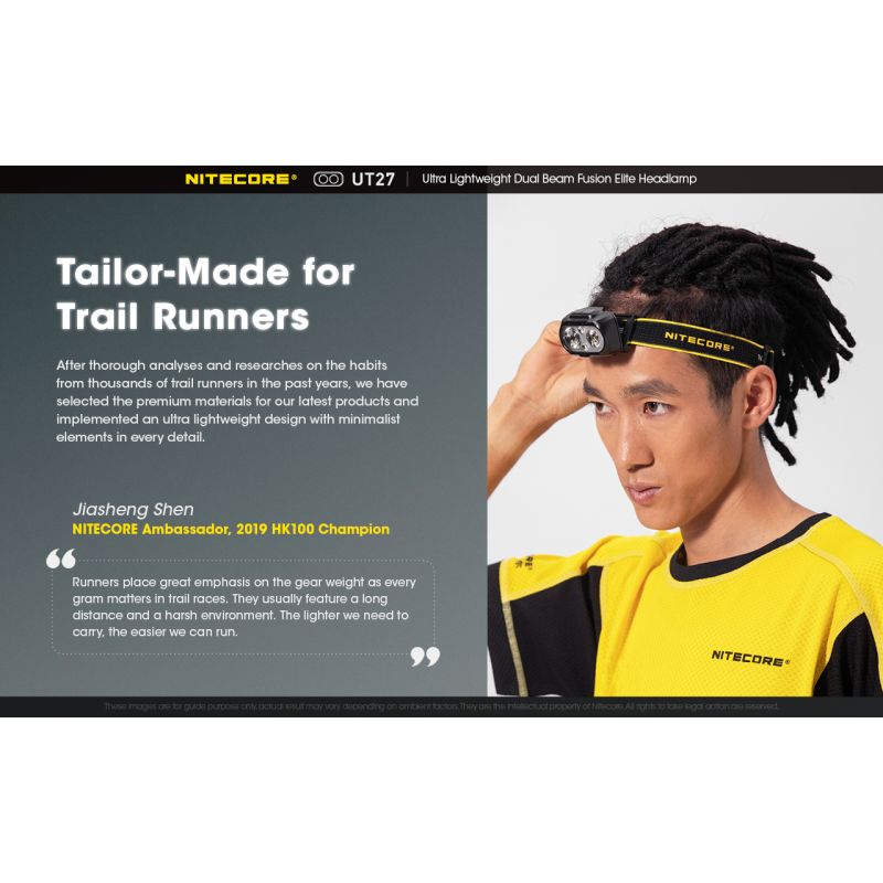 Nitecore UT27 Faro LED 520 Lumen Doppia Illuminazione per Avventurieri Alta Performance Outdoor e Escursionismo Autonomia Prolungata e Sicurezza in Ambienti Esterni Alta Visibilità