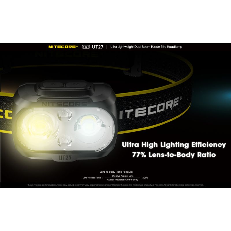 Nitecore UT27 Faro LED 520 Lumen Doppia Illuminazione per Avventurieri Alta Performance Outdoor e Escursionismo Autonomia Prolungata e Sicurezza in Ambienti Esterni Alta Visibilità