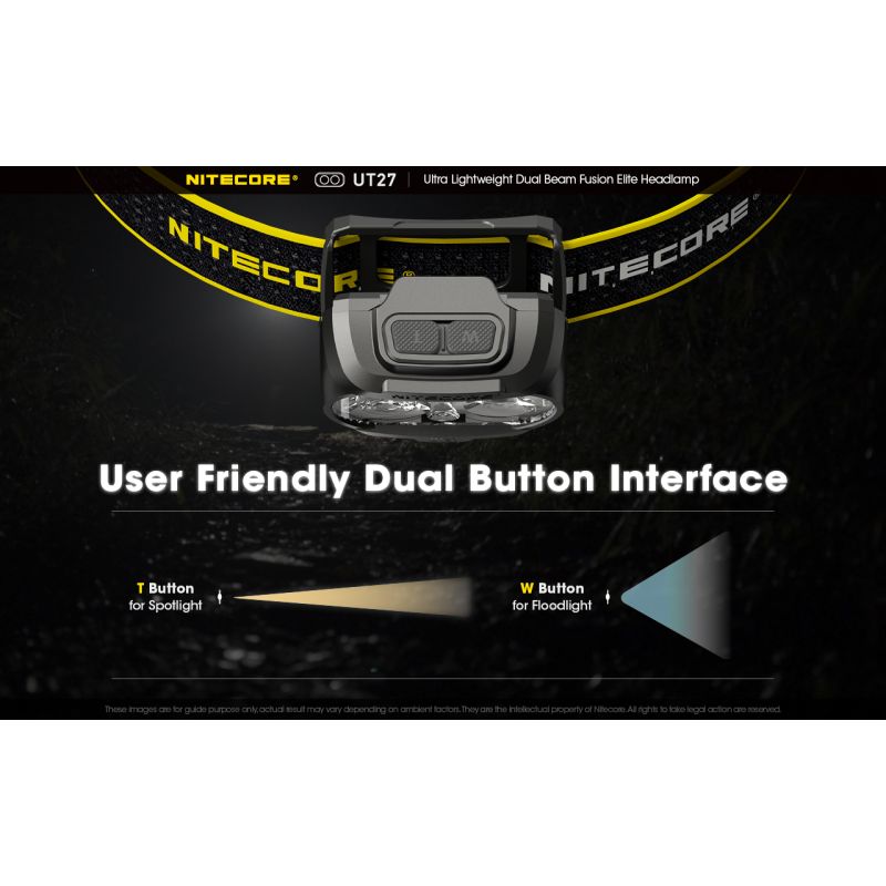Nitecore UT27 Faro LED 520 Lumen Doppia Illuminazione per Avventurieri Alta Performance Outdoor e Escursionismo Autonomia Prolungata e Sicurezza in Ambienti Esterni Alta Visibilità