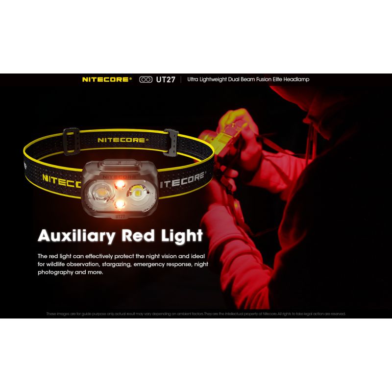 Nitecore UT27 Faro LED 520 Lumen Doppia Illuminazione per Avventurieri Alta Performance Outdoor e Escursionismo Autonomia Prolungata e Sicurezza in Ambienti Esterni Alta Visibilità