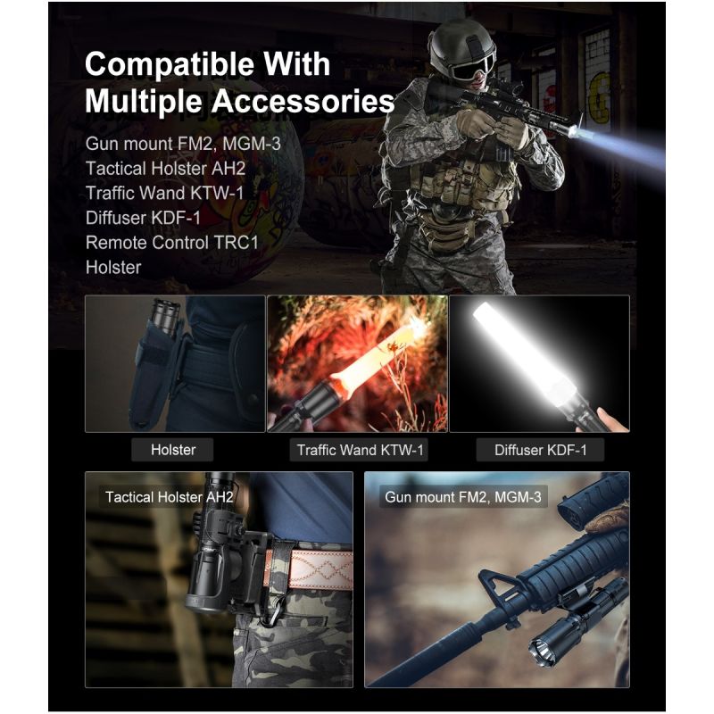 Scopri Klarus XT11GT PRO V2.0 torcia impermeabile da 3300 lumen ricaricabile USB-C ideale per outdoor ed emergenze design resistente con Luminus SST-70 illuminazione affidabile