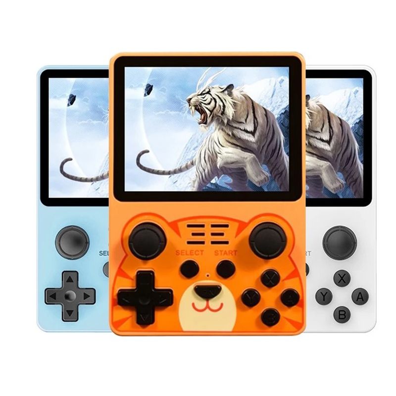POWKIDDY RGB20S console di gioco portatile retro-gaming schermo 3,5 pollici IPS 4:3 design ultra-compatto sistema open source regali per bambini e appassionati di retrò grafica immersiva